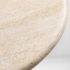 Menorca Faux Travertine Outdoor Oval Dining Table (86")