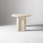 Menorca Faux Travertine Outdoor Oval Dining Table (86")