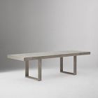 Portside Wood Outdoor Extendable Dining Table (76.5"&ndash;106"), Benches &amp; Stacking Chairs Set