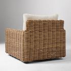 Westport Wicker Outdoor Slim Swivel Chair w/ Kos Side Table (18")