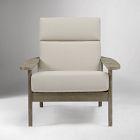 Mid-Century Outdoor High-Back Lounge Chair