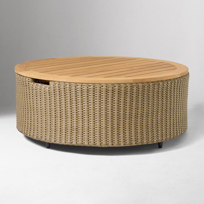 Cassis Outdoor Teak Storage Coffee Table (32