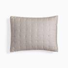 Open Box: European Flax Linen Tack Stitch Sham, King - Dark Flax