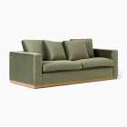 Open Box: Newport Modular Sofa (92") - Deluxe Velvet Green Spruce, Almond