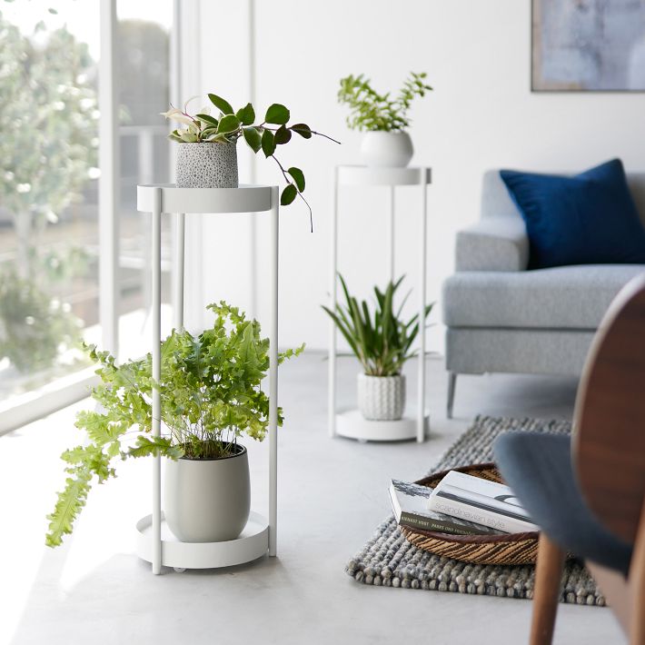 Yamazaki Two-Tier Rolling Plant Stand | West Elm
