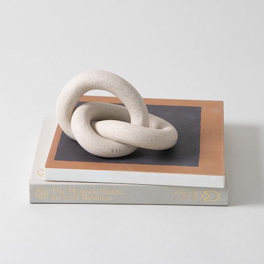 SIN Infinity Knot Modern Stoneware Decor | West Elm