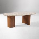 Alora Solid Wood &amp; Marble Coffee Table (44")
