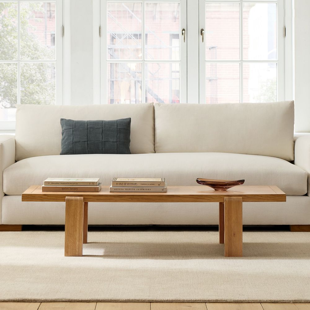 Frederick Burl Inlay Top Coffee Table (60") by West Elm