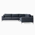 Harper 3-Piece L-Shaped Sectional (106"&ndash;116")