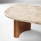 Alora Solid Wood &amp; Marble Coffee Table (44")