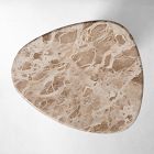 Alora Solid Wood &amp; Marble Side Table (22")