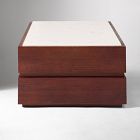Keegan Solid Wood &amp; Marble Storage Coffee Table (46")