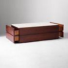 Keegan Solid Wood &amp; Marble Storage Coffee Table (46")