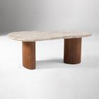 Alora Solid Wood &amp; Marble Coffee Table (44")