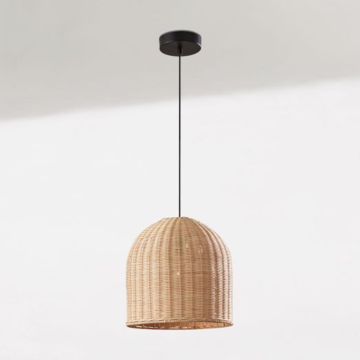Louisa Rattan Pendant (12") by West Elm