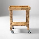 Pierce &amp; Ward Burled Finish Cart (12")