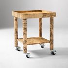 Pierce &amp; Ward Burled Finish Cart (12")