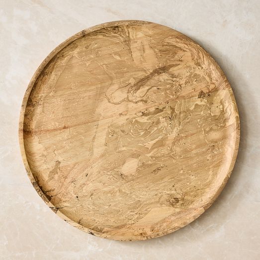 Pierce & Ward Burled Finish Charger by West Elm