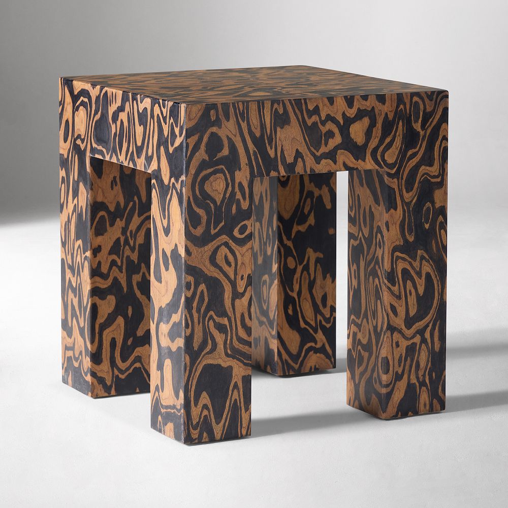 Pierce and Ward Novelty Burl Side Table in Wild Burl