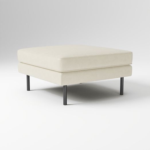 Axel Leather Ottoman – Modern & Durable | West Elm