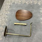 Open Box: Charley C-Side Table (19") - Walnut, Antique Brass