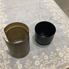 Open Box: Ciro Metal Standing Planter, Tall (12"D x 24"H) - Black and Brass