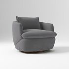 Open Box: Crescent Grand Swivel Chair - Performance Velvet Pewter