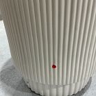 Open Box: Fluted Ceramic Indoor/Outdoor Side Table (16") - White