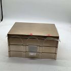 Open Box: Modern Shaped Jewelry Box, Grand (7.5"H) - Champagne
