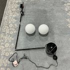 Open Box: Sphere &amp; Stem 2-Light Floor Lamp (62") - Matte Black