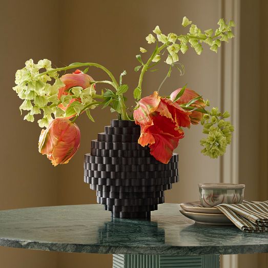 Pierce & Ward Linked Wood Vase by West Elm