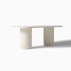 Fluted Outdoor Oval Concrete Dining Table (84")