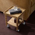 Pierce &amp; Ward Burled Finish Cart (12")