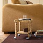 Pierce &amp; Ward Burled Finish Cart (12")