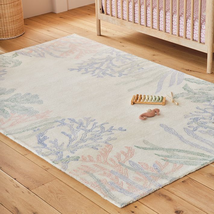 Ocean Vine Rug – Hand Tufted Wool Blend | West Elm