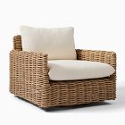 Westport Wicker Outdoor Slim Swivel Chair w/ Kos Side Table (18")