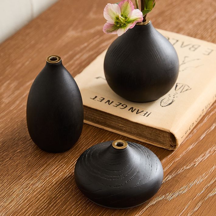Wren Wood Bud Vases Set of 3
