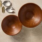 Rina Wooden Serve Bowls