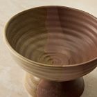 Two-Tone Stoneware Footed Bowl