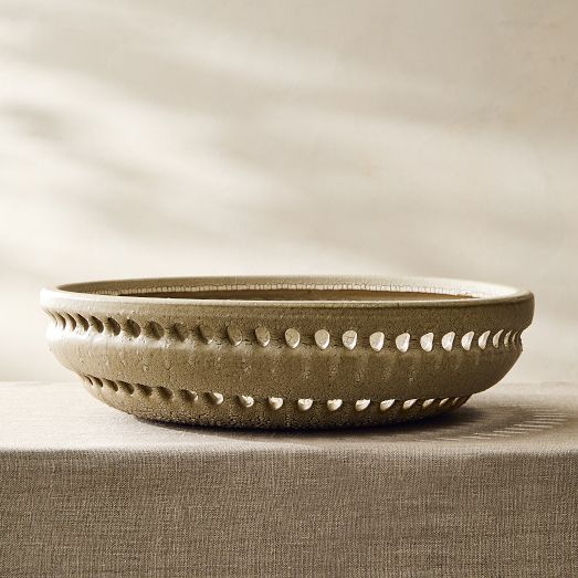 Brecken Bowl, Natural/Beige, Ceramic, 14