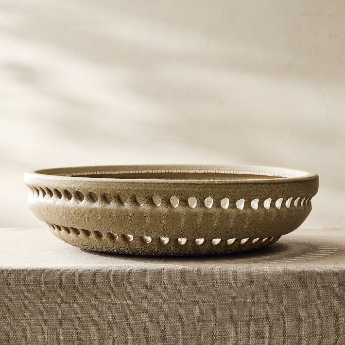 Brecken Bowl, Natural/Beige, Ceramic, 14