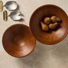 Rina Wooden Serve Bowls