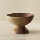 Two-Tone Stoneware Footed Bowl