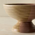 Two-Tone Stoneware Footed Bowl