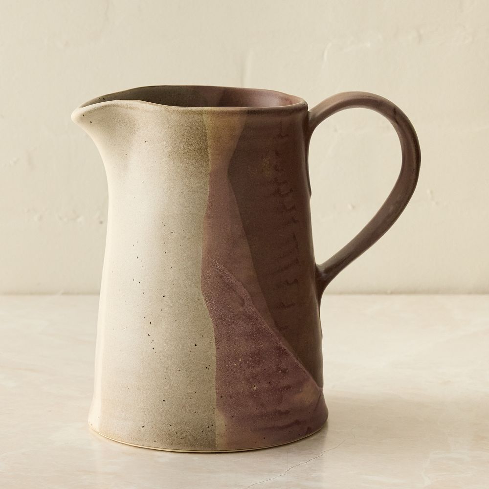 Two-Tone Stoneware Pitcher by West Elm