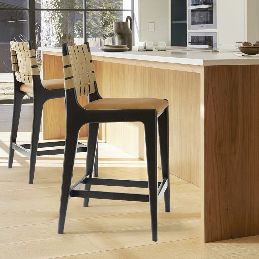 Dunham Bar & Counter Stool, Wood Frame | West Elm