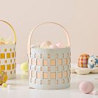 Easter Recycled Vegan Leather Basket