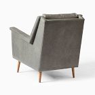 Carlo Leather Mid-Century Chair - Wood Legs