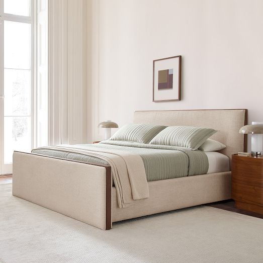 Schaefer Wood Trim High Footboard Bed by West Elm