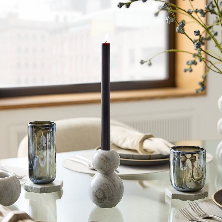 Kali Marble Candleholders | West Elm